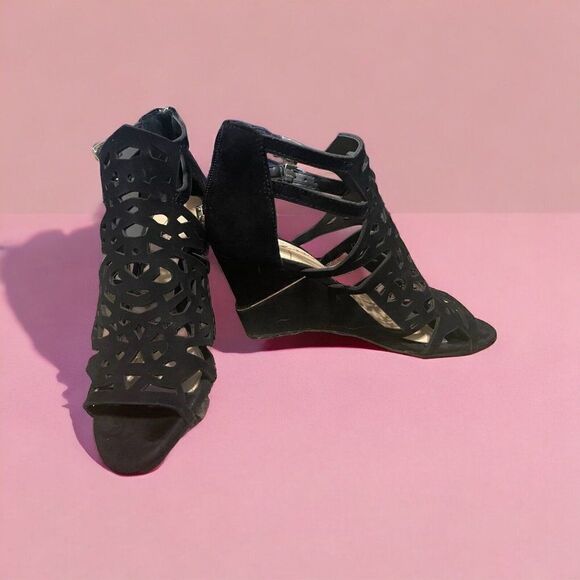 Jessica Simpson Shoes - Jessica Simpson Rabah Black suede Wedge 7.5M